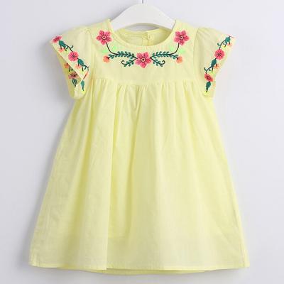 Baby Girls Dress Embroidered Flower Elegant