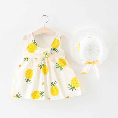 Baby Sleeveless With Hat 2pcs Birthday Dress