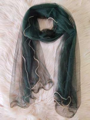 Net Dupatta Botal Green