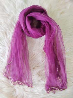 Net Dupatta Purpul