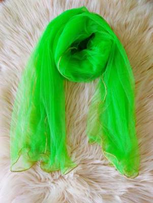 Net Dupatta Parrot Green