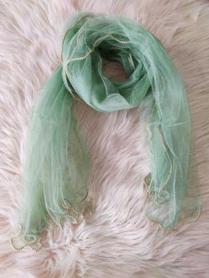 Net Dupatta Aqua